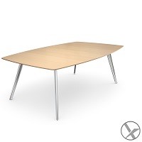 Vergaderen in luxe aan deze design vergadertafel uit de Ray Collection van Brunner