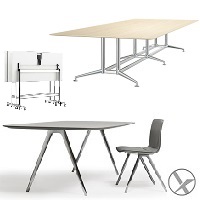 Brunner tafelprogramma's vergadertafels, fliptop of klaptafels